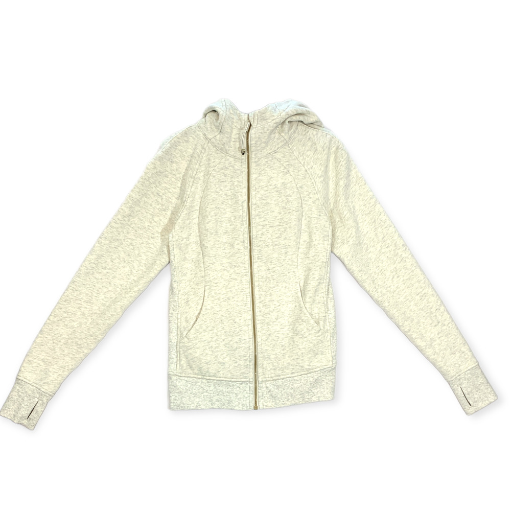 Lululemon Women's Scuba Full Zip Hoodie in Heathered Core Ultra Light Grey 6